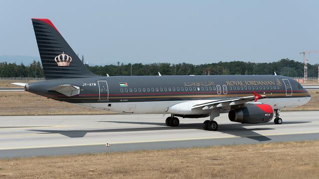 JY-AYW:Airbus A320-200:Royal Jordanian Airlines